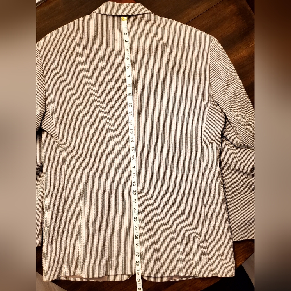 Seersucker Sport Coat -  Stafford 40S - Picture 5 of 7